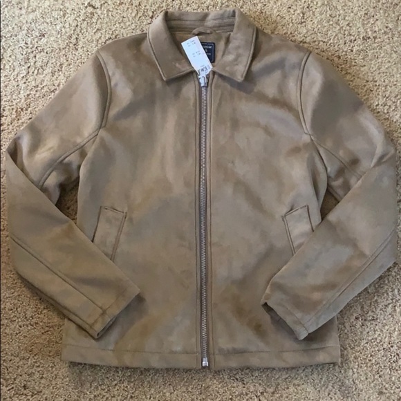 Abercrombie Tan Faux Suede Trucker 